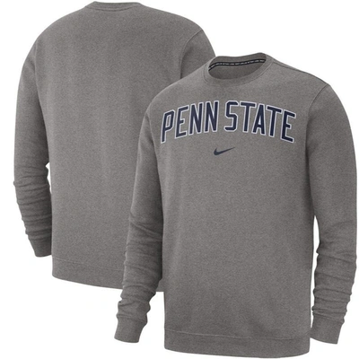 Nike Heather Gray Penn State Nittany Lions Club Fleece Sweatshirt