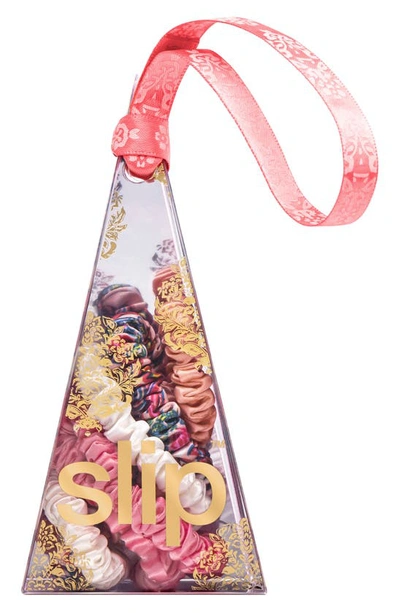 Slip Pure 4-pack Skinny Scrunchies Ornament Set In Chelsea
