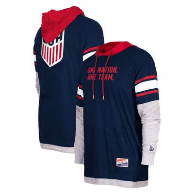 5th And Ocean By New Era 5th & Ocean By New Era Navy Usmnt Twofer Pullover Hoodie
