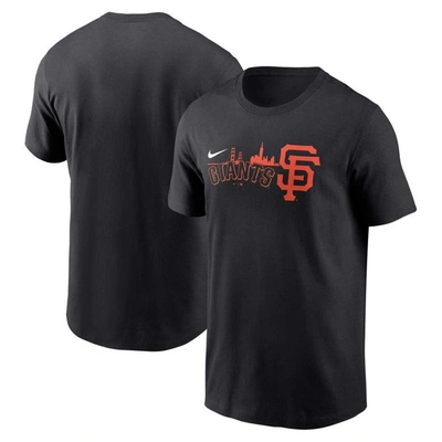 Nike Black San Francisco Giants Local Team Skyline T-shirt In Black