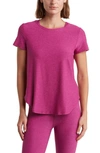 Beyond Yoga On The Down Low T-shirt In Magenta Heather