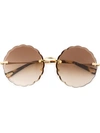 Chloé Rosie Sunglasses In Metallic