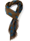 Alexander Mcqueen 'skull' Scarf - Brown