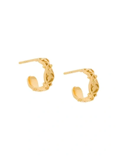 Wouters & Hendrix My Favourite Cast Ribbon Hoop Earrings In Metallic