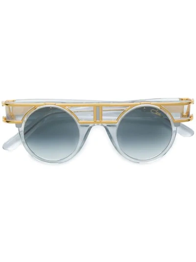 Cazal Mod Framed Round Sunglasses In White