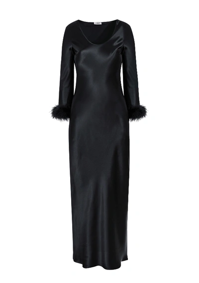 Gilda & Pearl Anoushka Silk Maxi Dress In Black