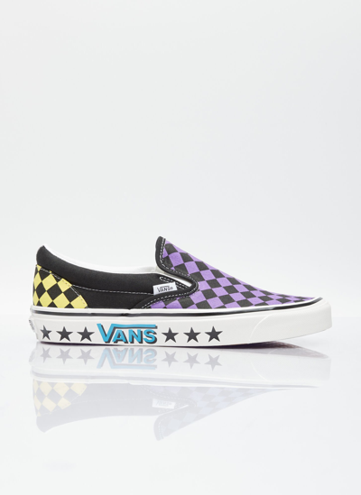 Vans Diamond Check Classic 98 Dx Slip-on Sneakers In Purple