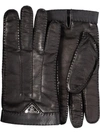 Prada Stitch Detail Gloves In Black