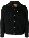 Levi's Sherpa Corduroy Trucker Jacket In Black