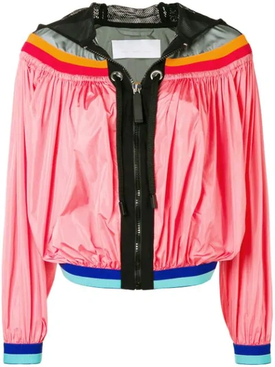 No Ka'oi Colour-block Zipped Jacket In Pink