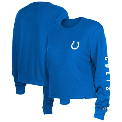 New Era Royal Indianapolis Colts Thermal Crop Long Sleeve T-shirt