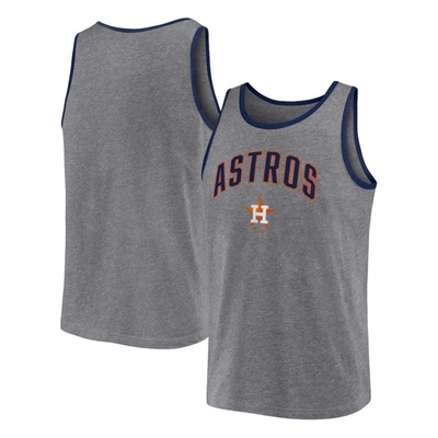 Profile Men's  Heather Charcoal Houston Astros Big And Tall Arch Over Logo Tank Top