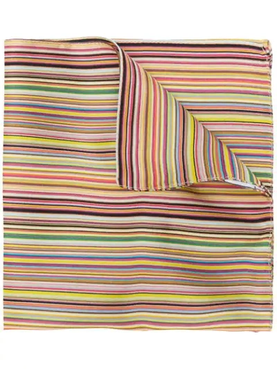 Paul Smith Striped Handkerchief In Multicolour