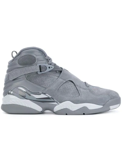 Nike Air Jordan Retro 8 Trainers In Grey