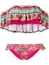 Anjuna Ruffle Trim Bikini Set - Multicolour