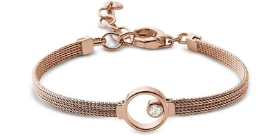 Skagen Bracelets Elin Bracelet En Acier Pvd Or Rose Et Cristal In Doré