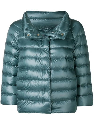 Herno Sofia Green Nylon Padded Jacket In Green