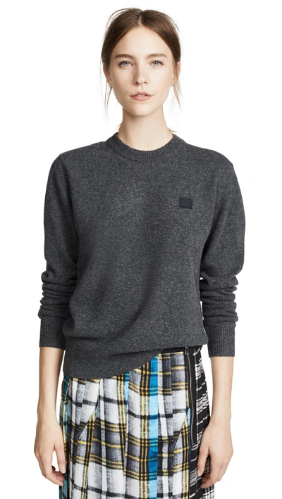 Acne Studios Nalon Sweater In Charcoal Melange