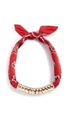 Holst + Lee Bandana Necklace In Red