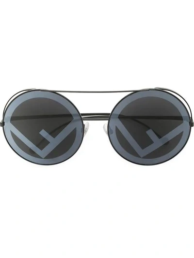 Fendi Run Away Sunglasses In Black