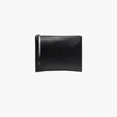 Marni Brown And Black Leather Clutch With Handle