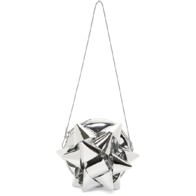 Mm6 Maison Margiela Silver Bow Shoulder Bag In 905 Silver