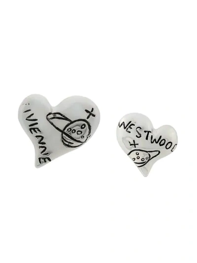 Vivienne Westwood Heart Earrings - Metallic