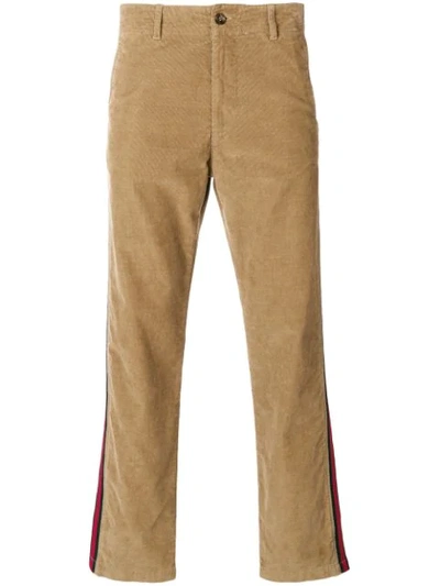 Gucci Web Trim Trousers In 9814