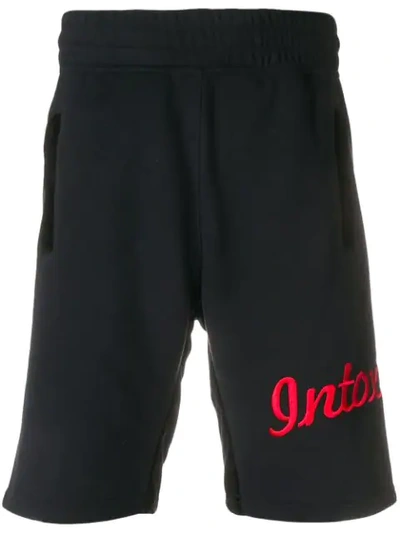 Intoxicated Logo Embroidered Track Shorts In Black