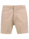 Amir Slama Mid Rise Swim Shorts In Neutrals