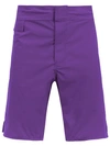 Amir Slama Mid Rise Swim Shorts In Purple