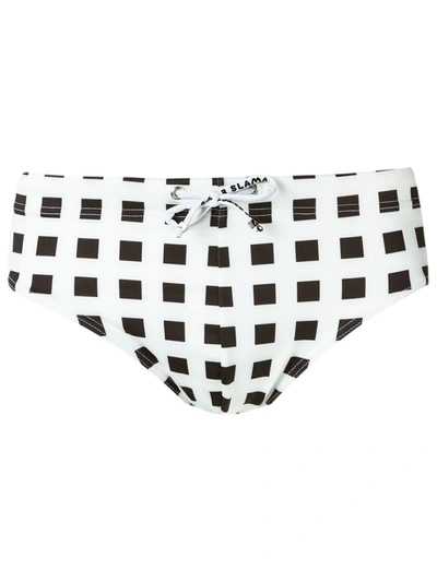 Amir Slama Geometric Print Trunks In White