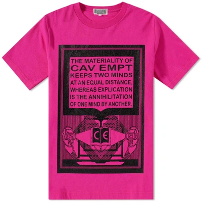 Cav Empt Md Materiality Tee In Pink