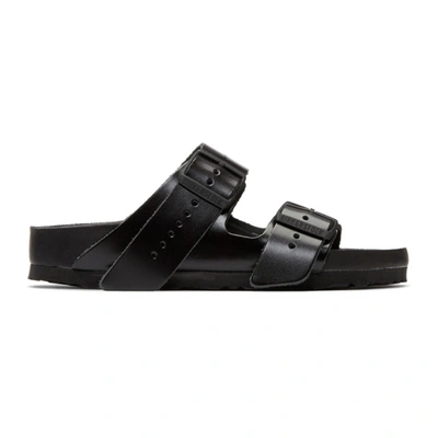 Rick Owens 黑色 Birkenstock 款皮质亚利桑那套脚凉鞋 In Black