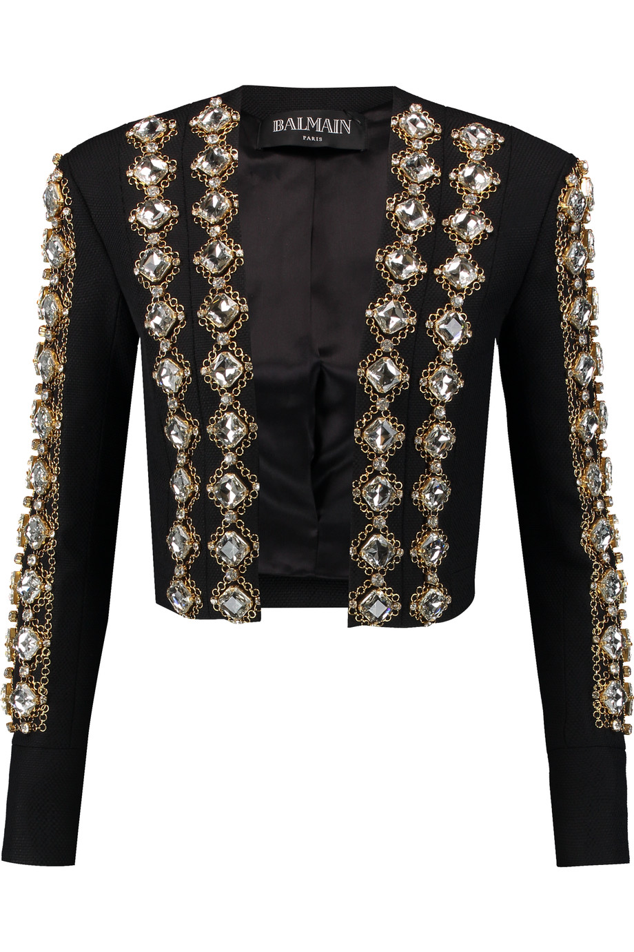 Balmain Embellished Piqué Jacket | ModeSens