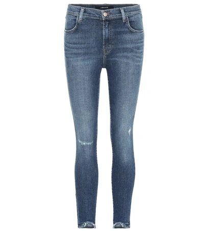J Brand Alana Cropped High-rise Skinny Jeans In Blue