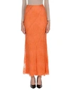 Alberta Ferretti Long Skirts In Orange