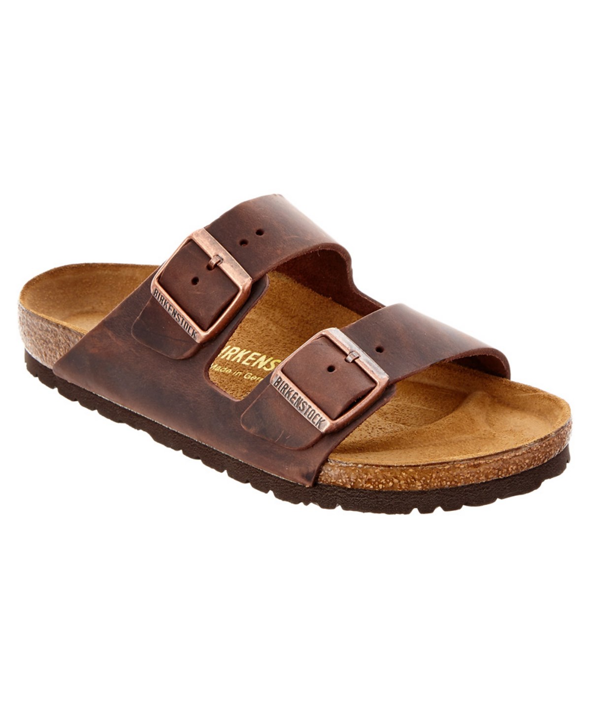 birkenstock 2 strap brown