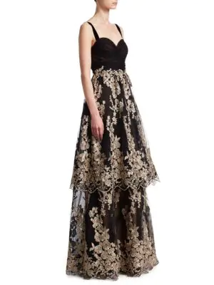 david meister floral dress