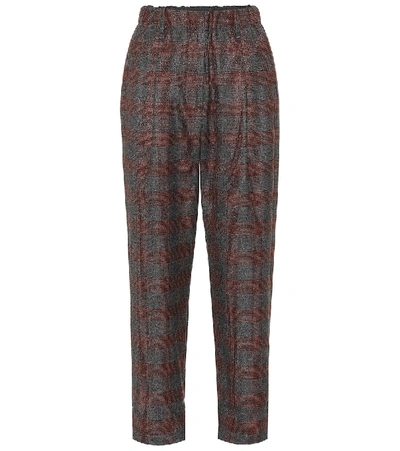 Brunello Cucinelli Wool-blend Straight-leg Pants In Grey