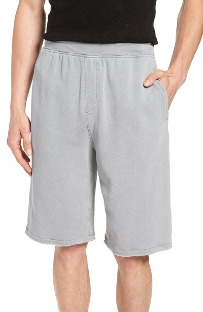 Atm Anthony Thomas Melillo Pigment Wash French Terry Shorts In Faded Grey