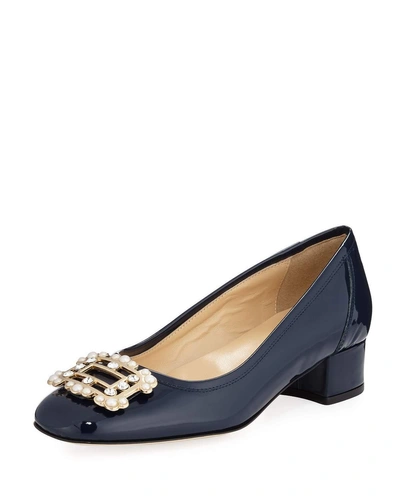 Sesto Meucci Heda Pearly Embellished Pumps, Navy
