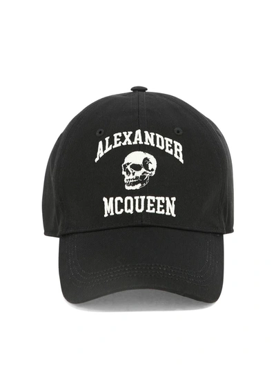 Alexander Mcqueen Embroidered-motif Baseball Cap In Black