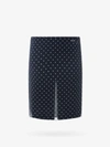 Miu Miu Polka Dot Chiffon Skirt In Blue