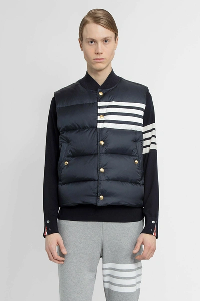 Thom Browne Man Blue Waistcoats