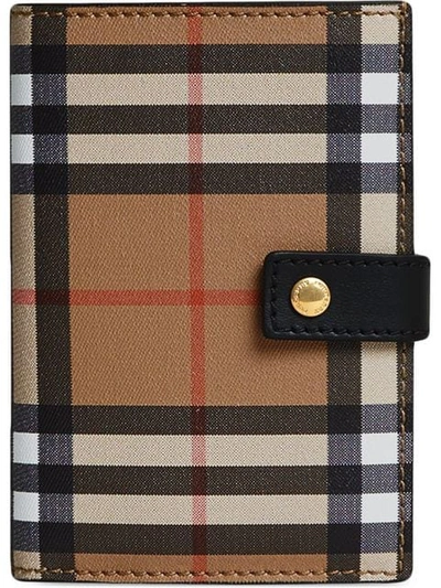 Burberry Vintage Check Wallet In Black