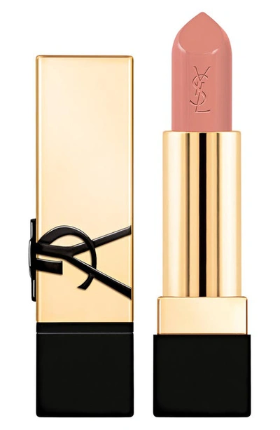 Saint Laurent Rouge Pur Couture Caring Satin Lipstick With Ceramides In Nude Decollete