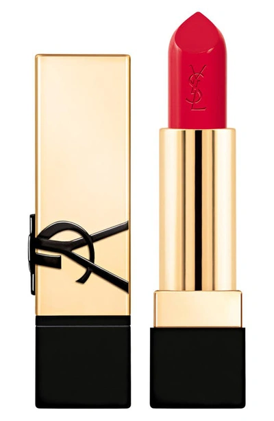 Saint Laurent Rouge Pur Couture Caring Satin Lipstick With Ceramides In Rouge Paradoxe