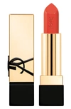 Saint Laurent Rouge Pur Couture Caring Satin Lipstick With Ceramides In Orange Muse