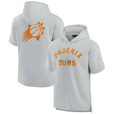 Fanatics Signature Unisex  Gray Phoenix Suns Super Soft Fleece Short Sleeve Pullover Hoodie